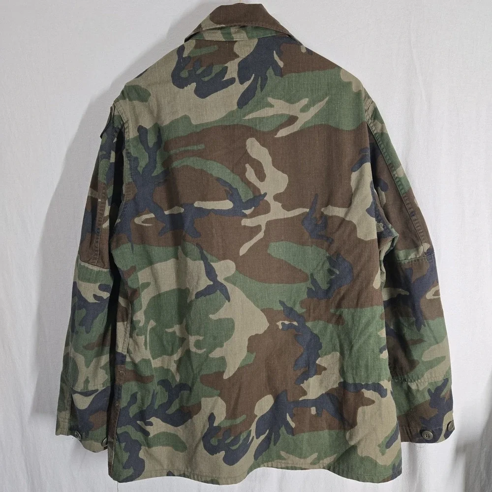 US Army BDU Jacket Mens Large Reg. Woodland‎ Camo Ripstop Hot Weather Combat
